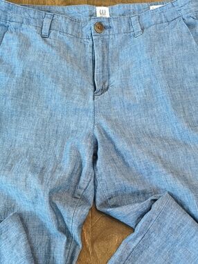 GAP Chambray Girlfriend Khaki Pants